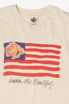 Vintage "America The Beautiful" American Flag Single Stitch T-Shirt (1990s)