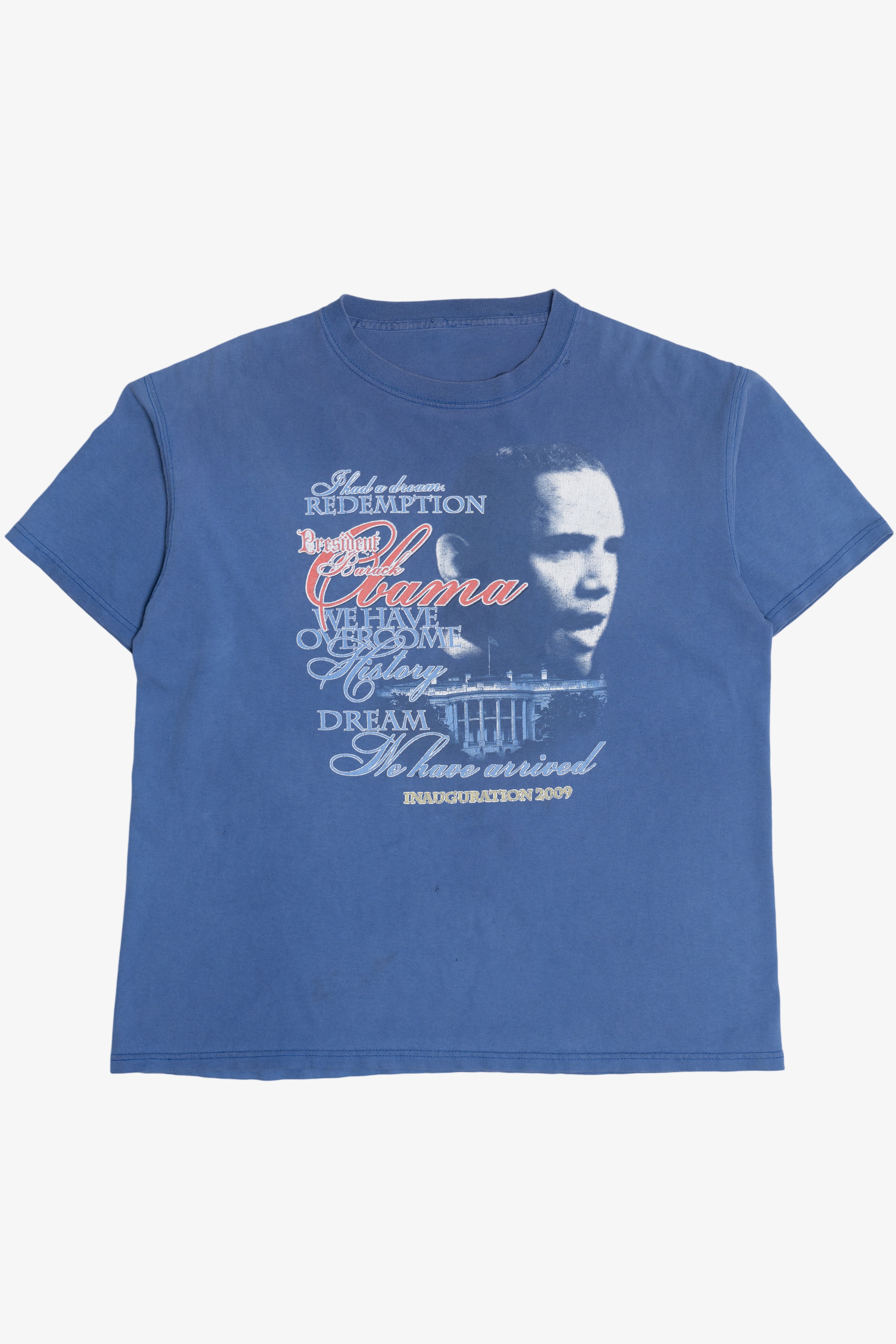 Barack Obama 2009 Inauguration "I Had A Dream" "Redemption" Distressed T-Shirt (2000s)