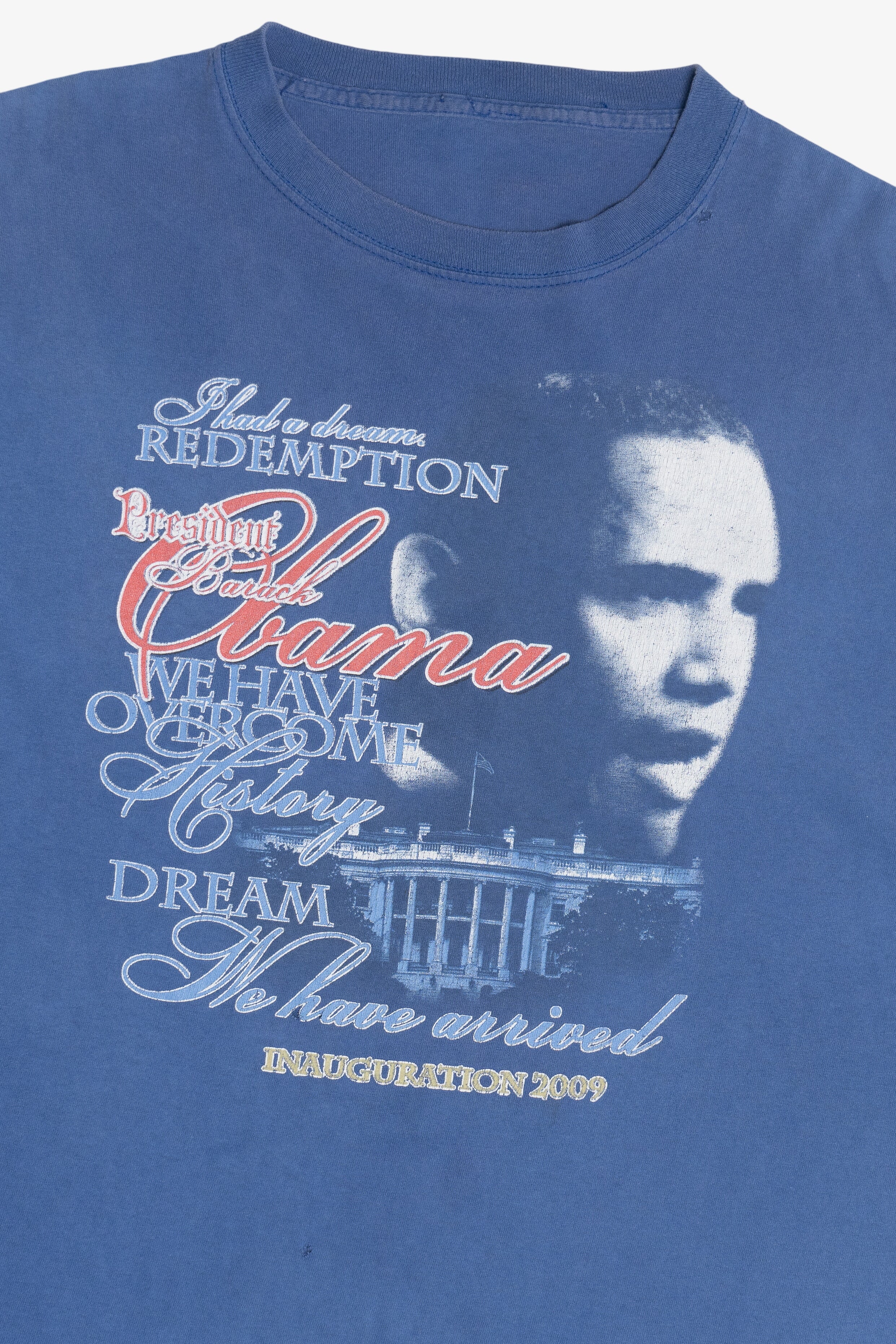 Barack Obama 2009 Inauguration "I Had A Dream" "Redemption" Distressed T-Shirt (2000s)