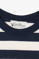 Vintage Striped Navy Blue Nautical T-Shirt (1990s)