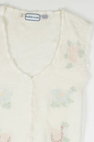 Floral Knit Sweater Vest