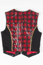Leather Houndstooth Show Vest