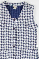 Houndstooth Button Front Vest