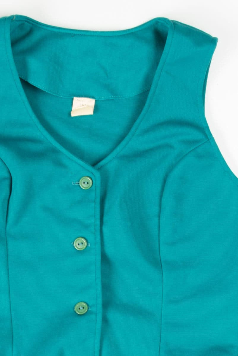 Vintage Short Teal Vest