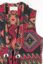 Burgundy Woven Blanket Vest