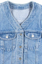 Acid Washed Denim Vest