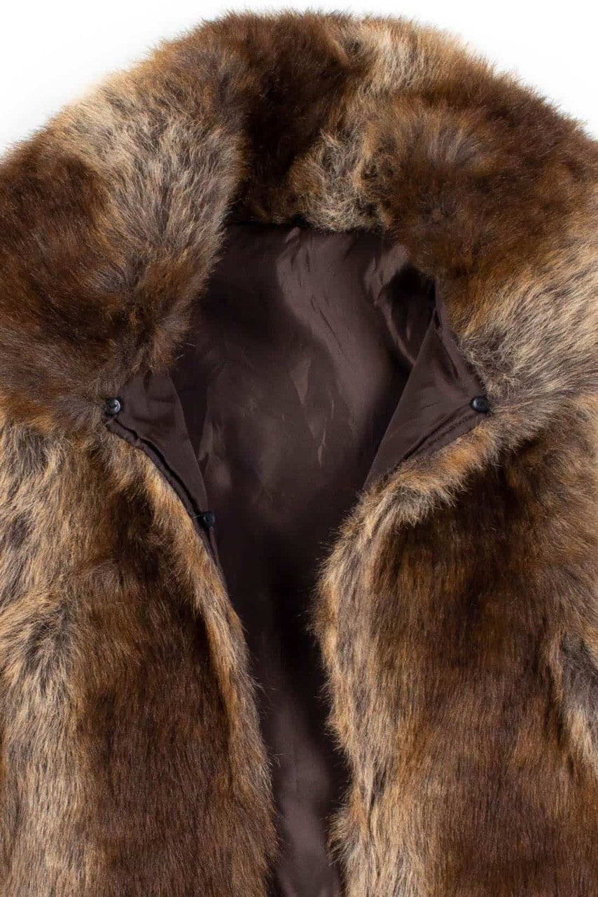 Brown Faux-Fur Vest