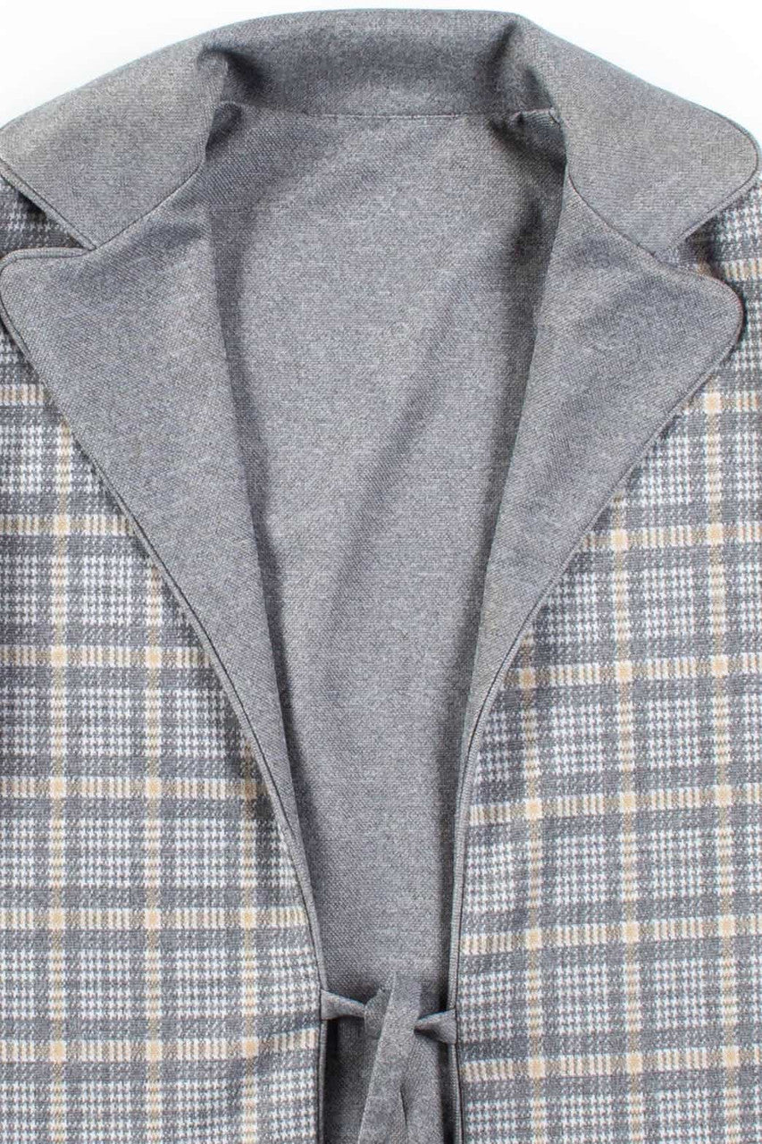 Grey Plaid Vest