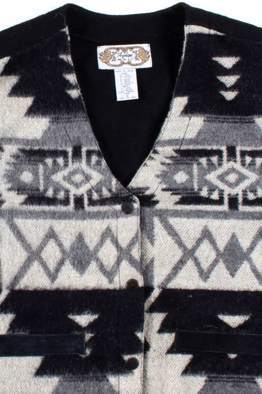 Black & White Southwestern Vest