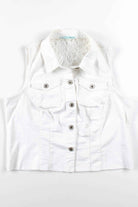 White Lace-Backed Vest