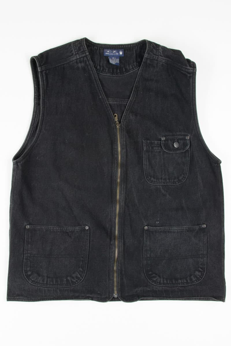 Black Denim Vest
