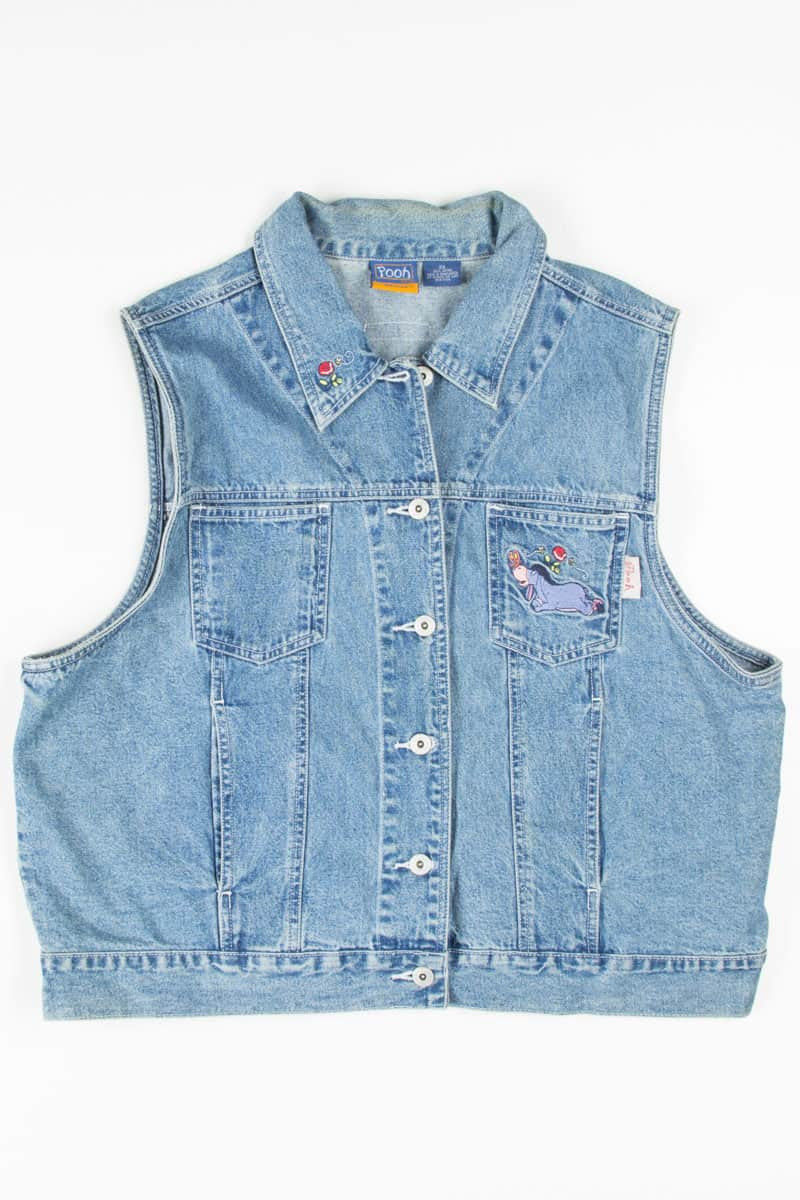 Embroidered Eeyore Denim Vest