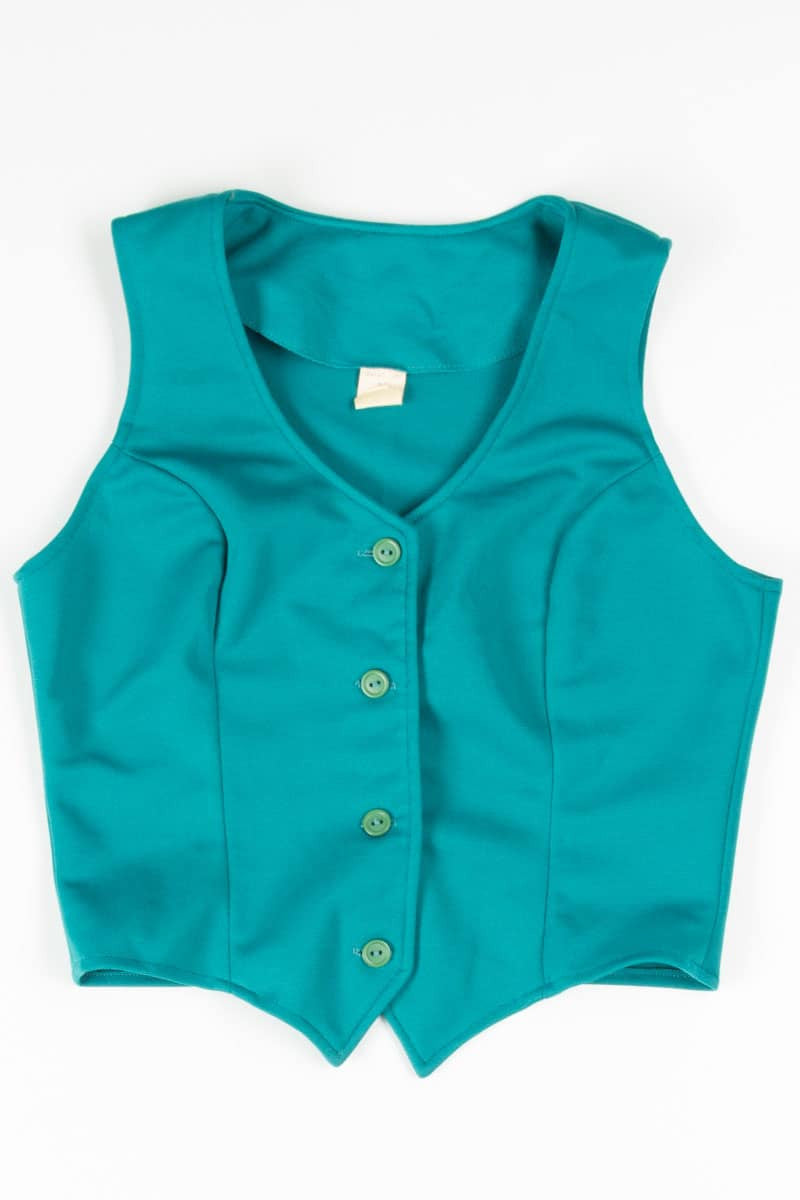 Vintage Short Teal Vest