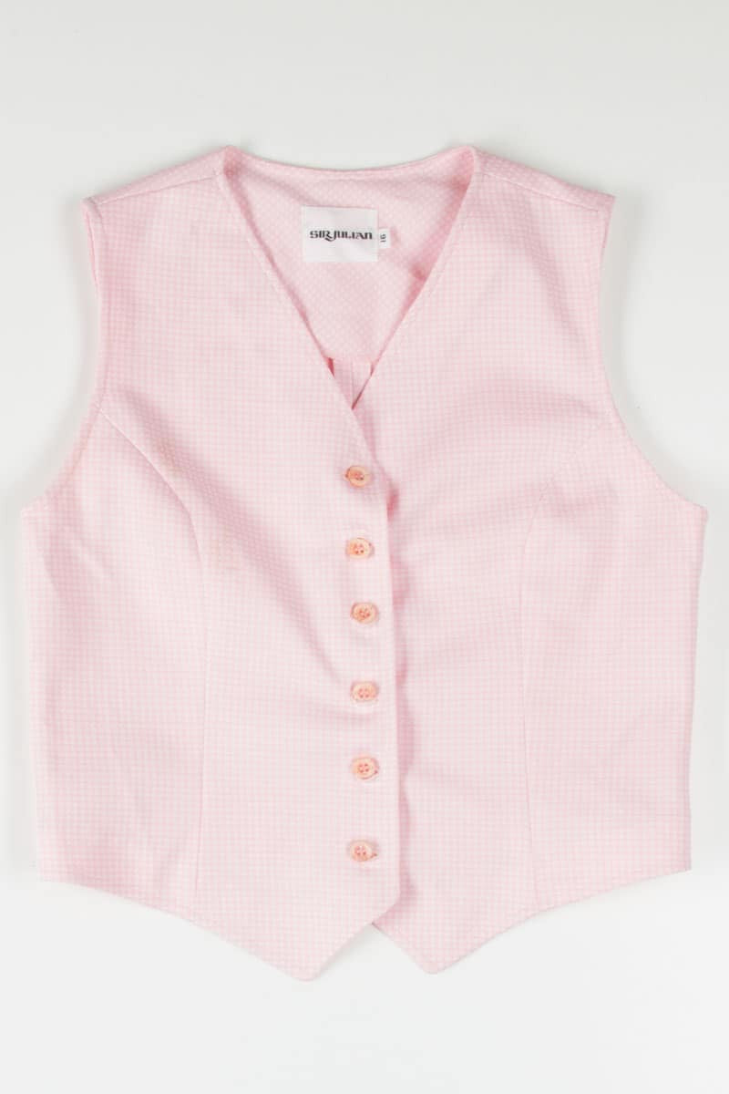 Vintage Pink Button Vest