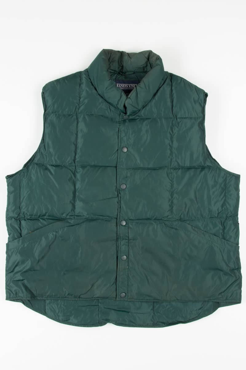 Forest Green Lands' End Down Vest