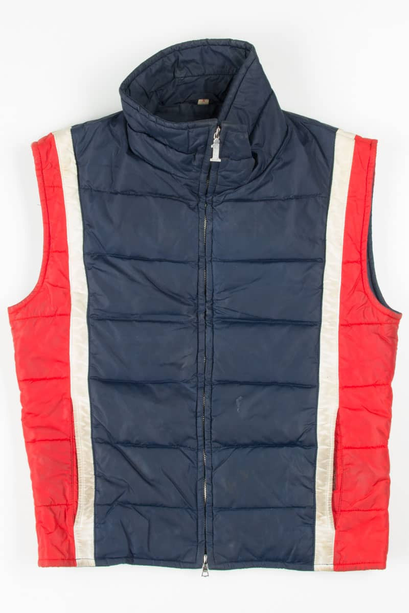 Vintage Vertical Stripe Ski Vest