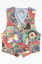 Picnic Basket Print Suit Vest