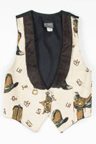 Western Print Woven Vest