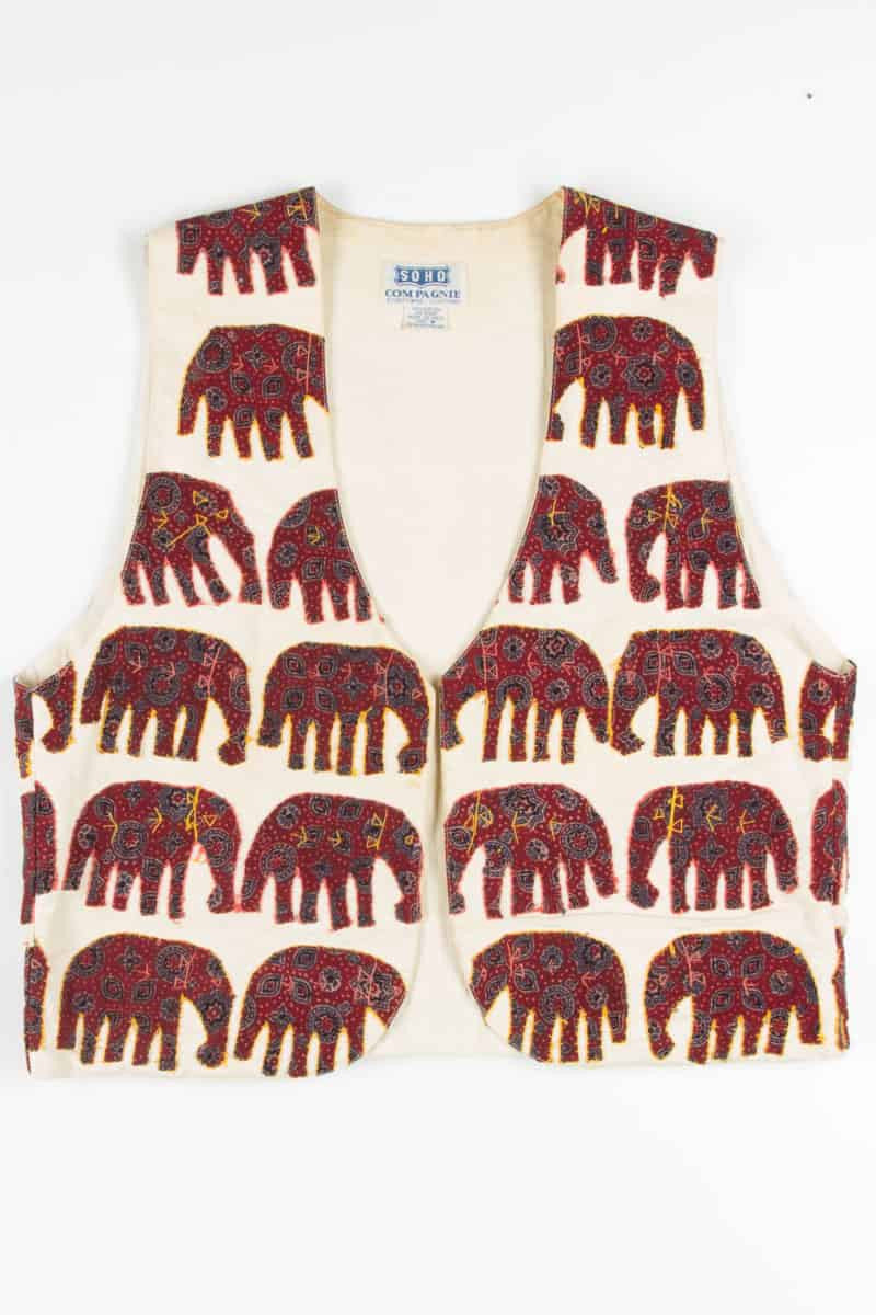 Vintage Bohemian Elephant Vest