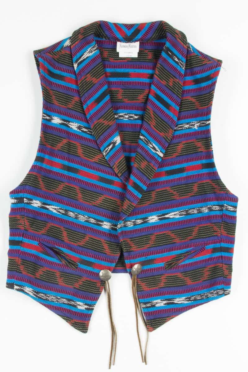 Neiman Marcus Southwestern Blanket Vest