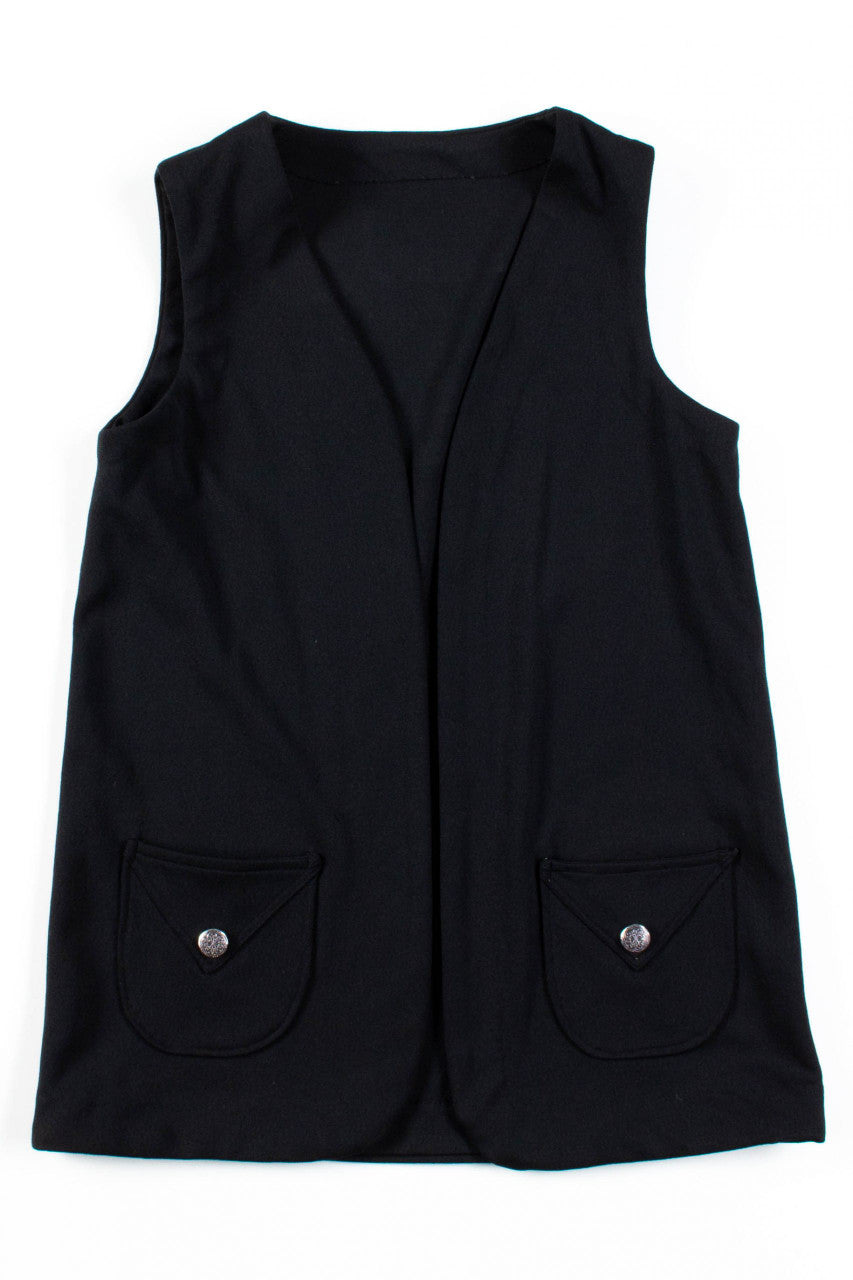 Black Pocket Vest