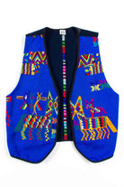 Blue Embroidered Vest