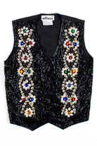 Black Shells & Sequins Vest