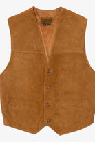 Vintage Tan Europe Craft Suede Leather Vest (1990s)