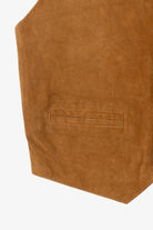 Vintage Tan Europe Craft Suede Leather Vest (1990s)
