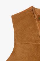 Vintage Tan Europe Craft Suede Leather Vest (1990s)