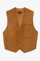 Vintage Tan Europe Craft Suede Leather Vest (1990s)