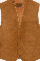 Vintage Tan Europe Craft Suede Leather Vest (1990s)