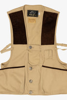 Vintage Black Sheep Suede Leather Hunting Vest (1970s)