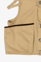 Vintage Black Sheep Suede Leather Hunting Vest (1970s)