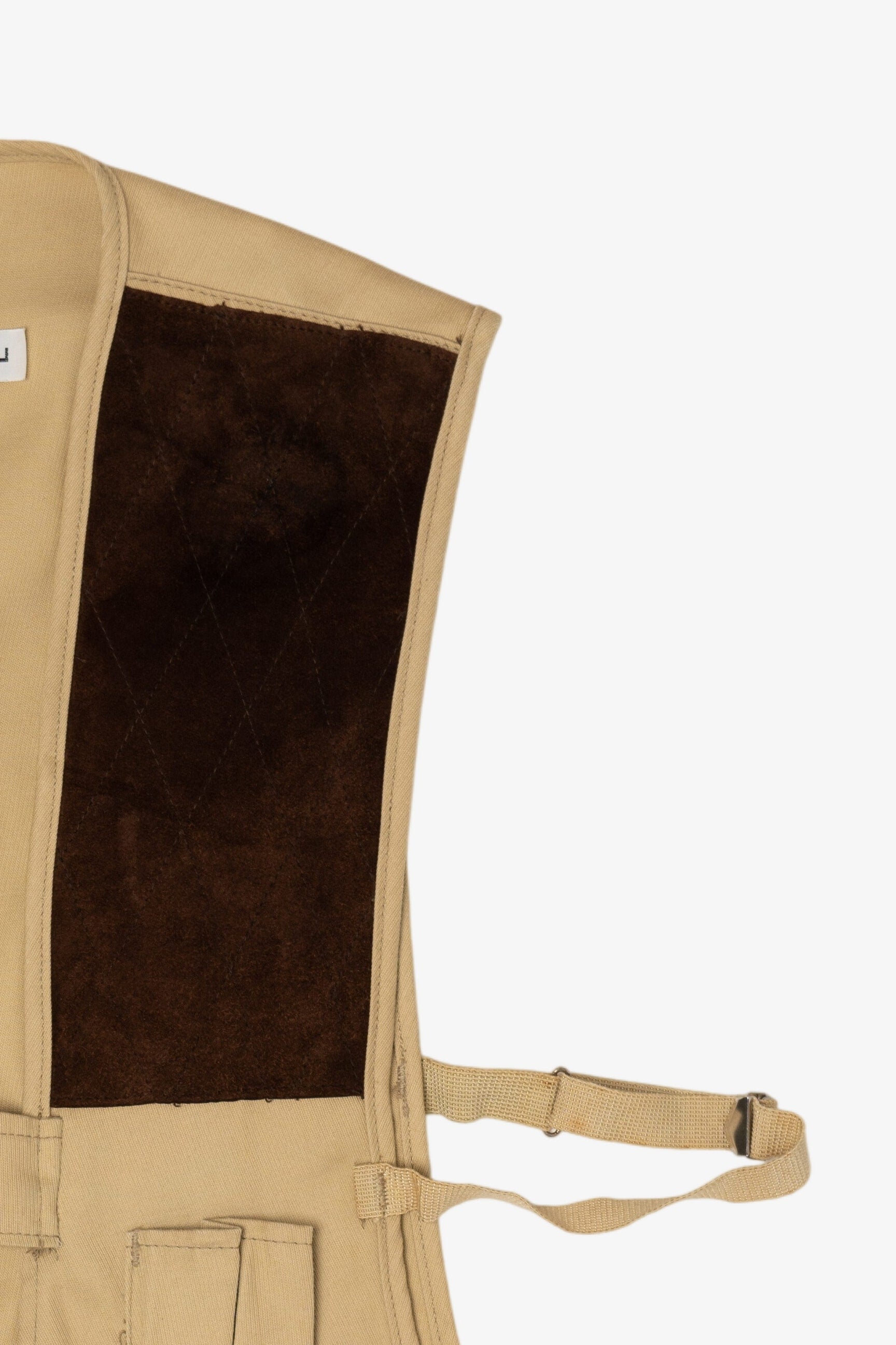 Vintage Black Sheep Suede Leather Hunting Vest (1970s)