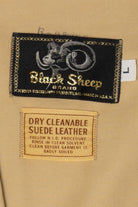 Vintage Black Sheep Suede Leather Hunting Vest (1970s)