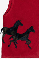 Vintage Lisa International Horses Applique Wool Vest (1990s)