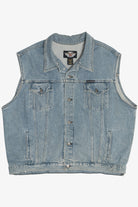 Vintage Harley Davidson Back Patch Denim Vest (1990s)
