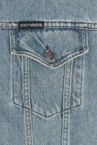 Vintage Harley Davidson Back Patch Denim Vest (1990s)