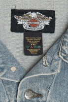 Vintage Harley Davidson Back Patch Denim Vest (1990s)