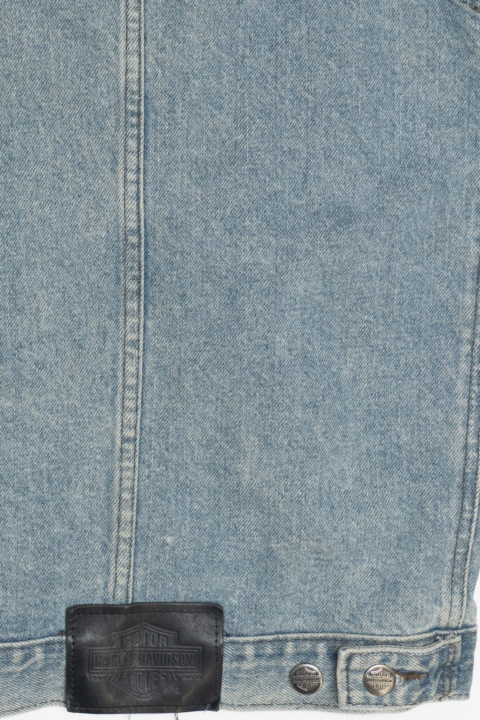 Vintage Harley Davidson Back Patch Denim Vest (1990s)