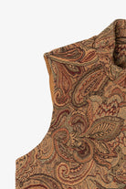 Vintage Brown Paisley Tapestry Vest (1990s)