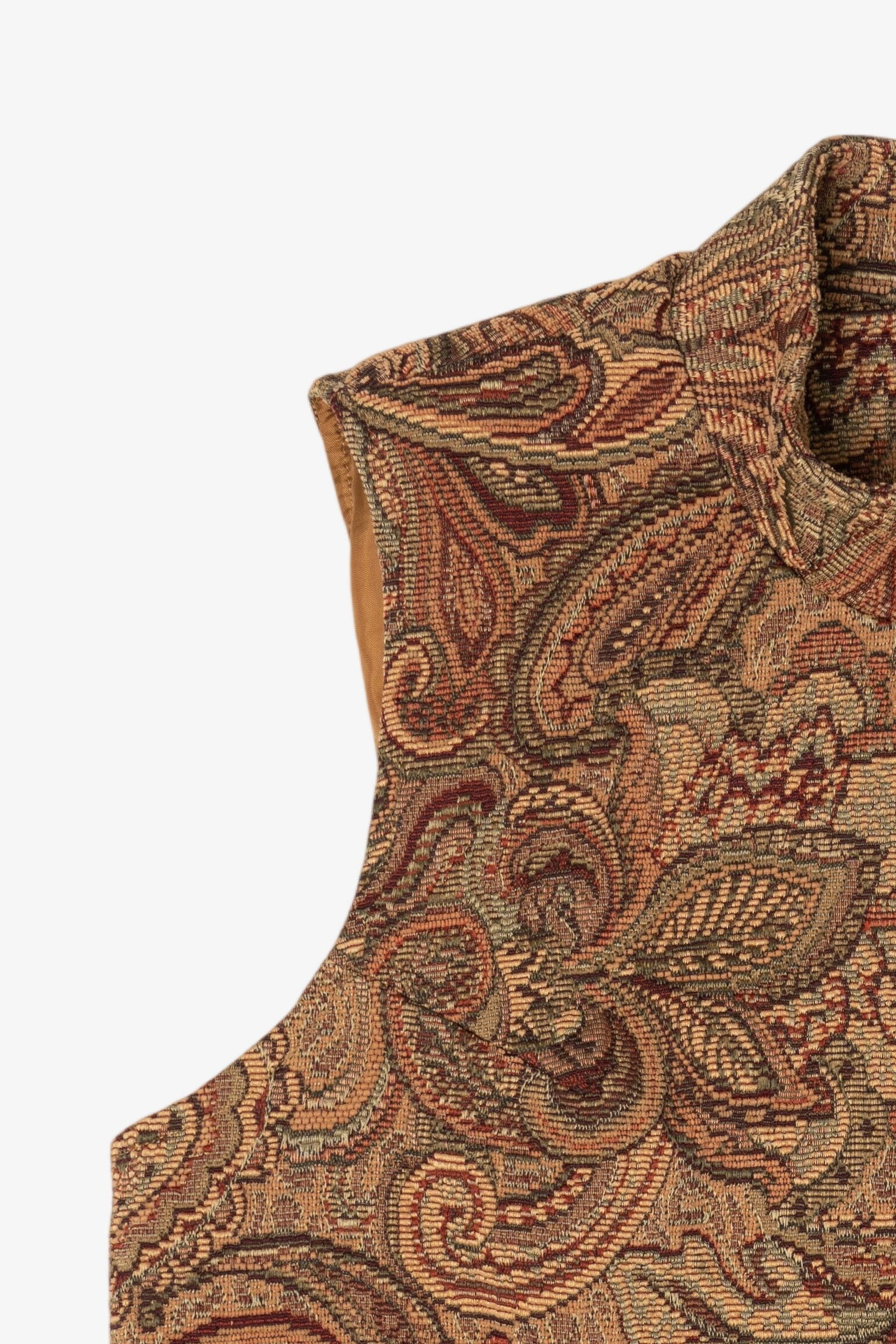 Vintage Brown Paisley Tapestry Vest (1990s)