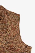 Vintage Brown Paisley Tapestry Vest (1990s)