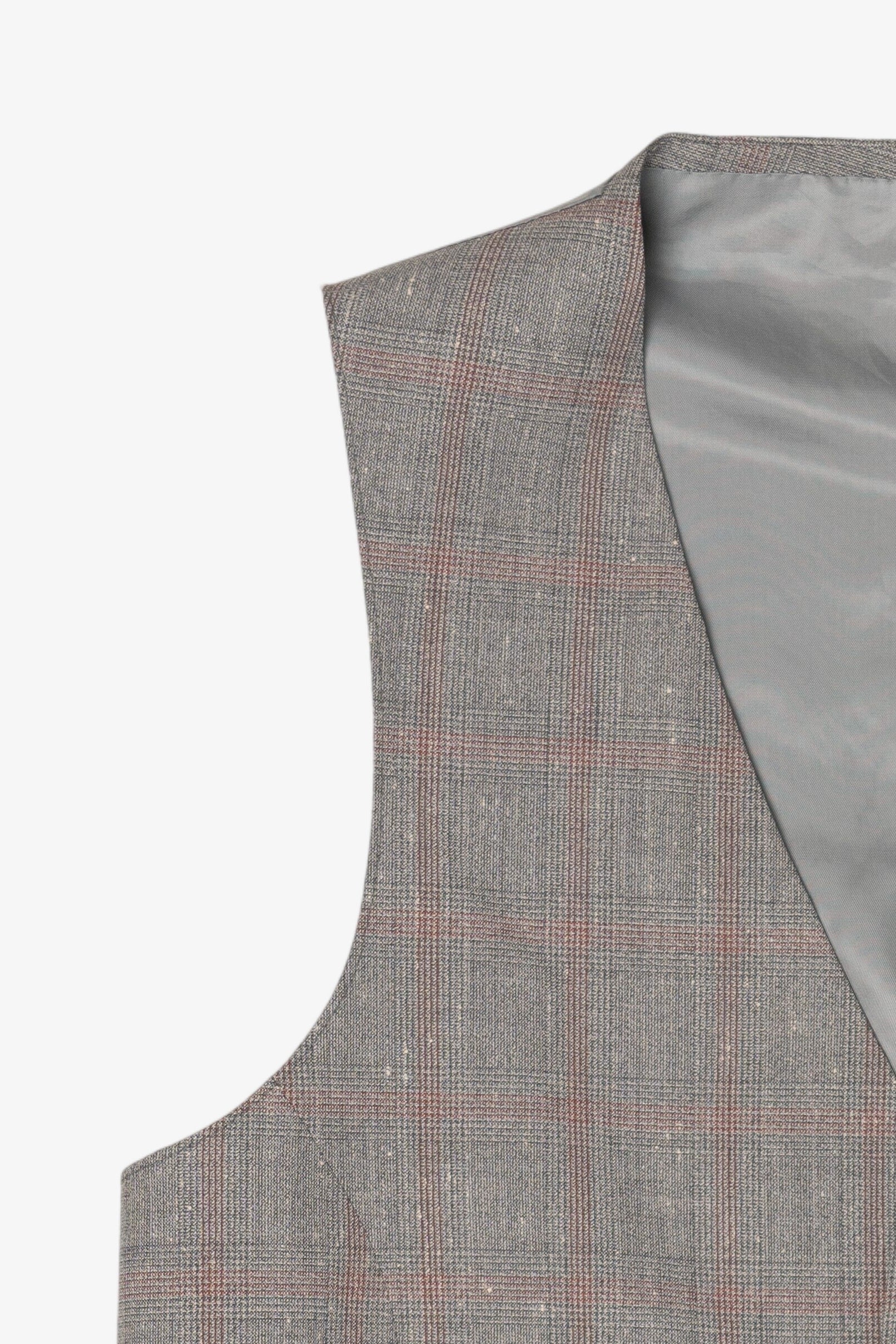 Vintage Gray Checkered Vest (1970s)