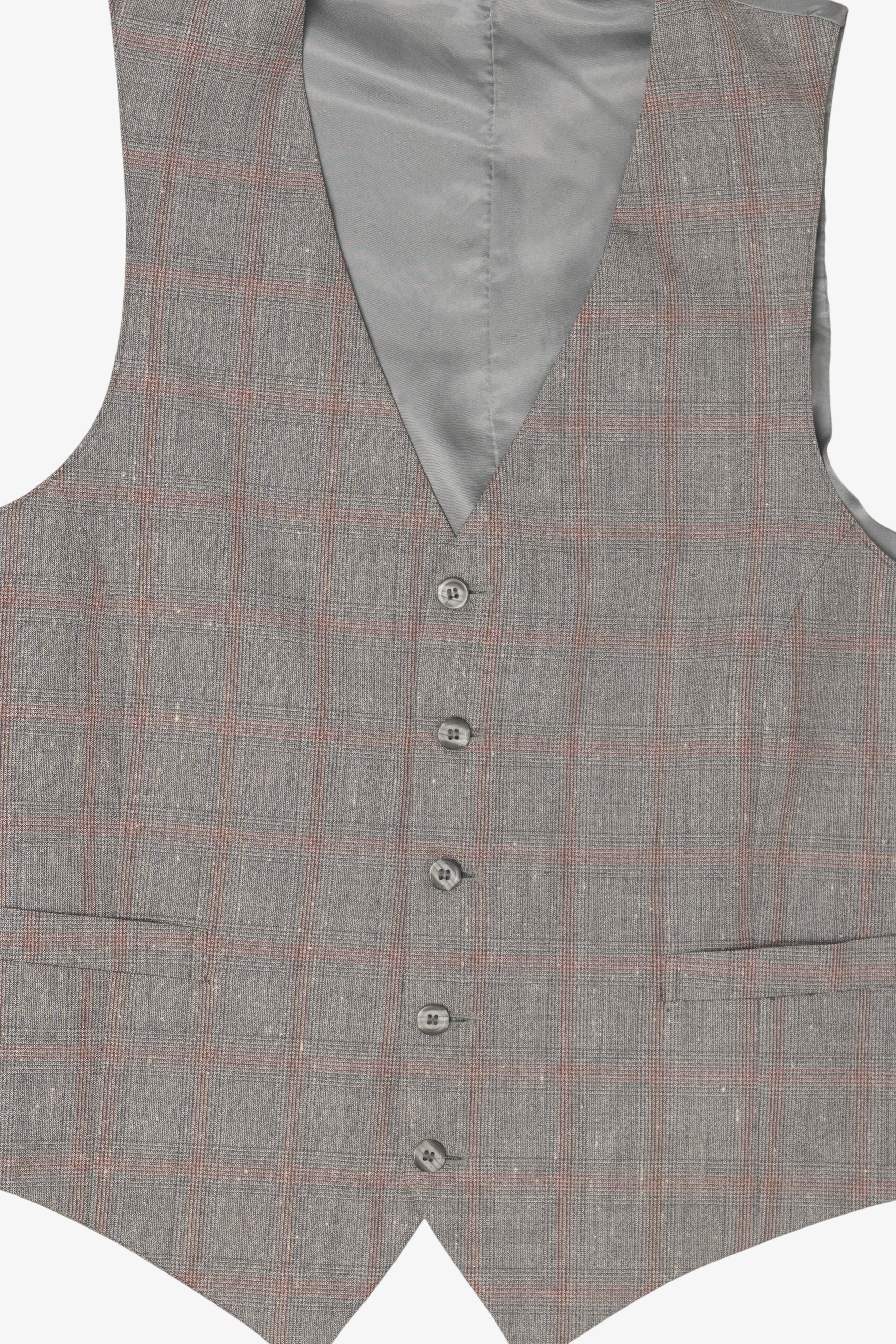 Vintage Gray Checkered Vest (1970s)