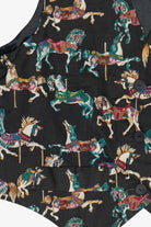 Decorative Carousel Horses Print Vest (1990s)