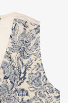Vintage Light Blue Floral Vest (1990s)