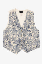 Vintage Light Blue Floral Vest (1990s)