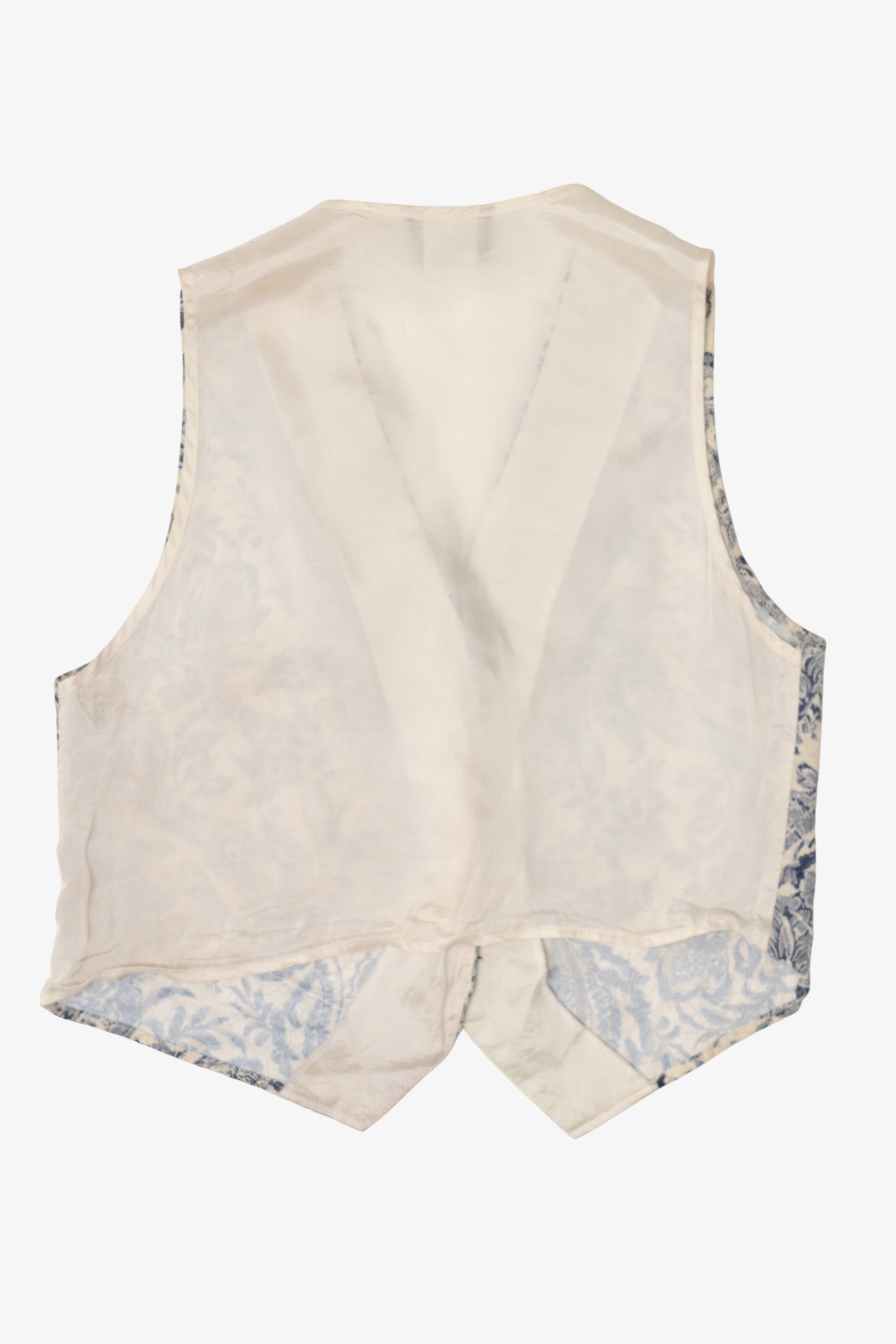 Vintage Light Blue Floral Vest (1990s)